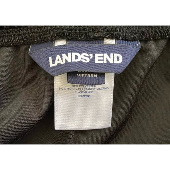 Lands End Womens Black Soft Pull On Velvet Elastic Waist Pants Plus Size XL 18 - Picture 4 of 6